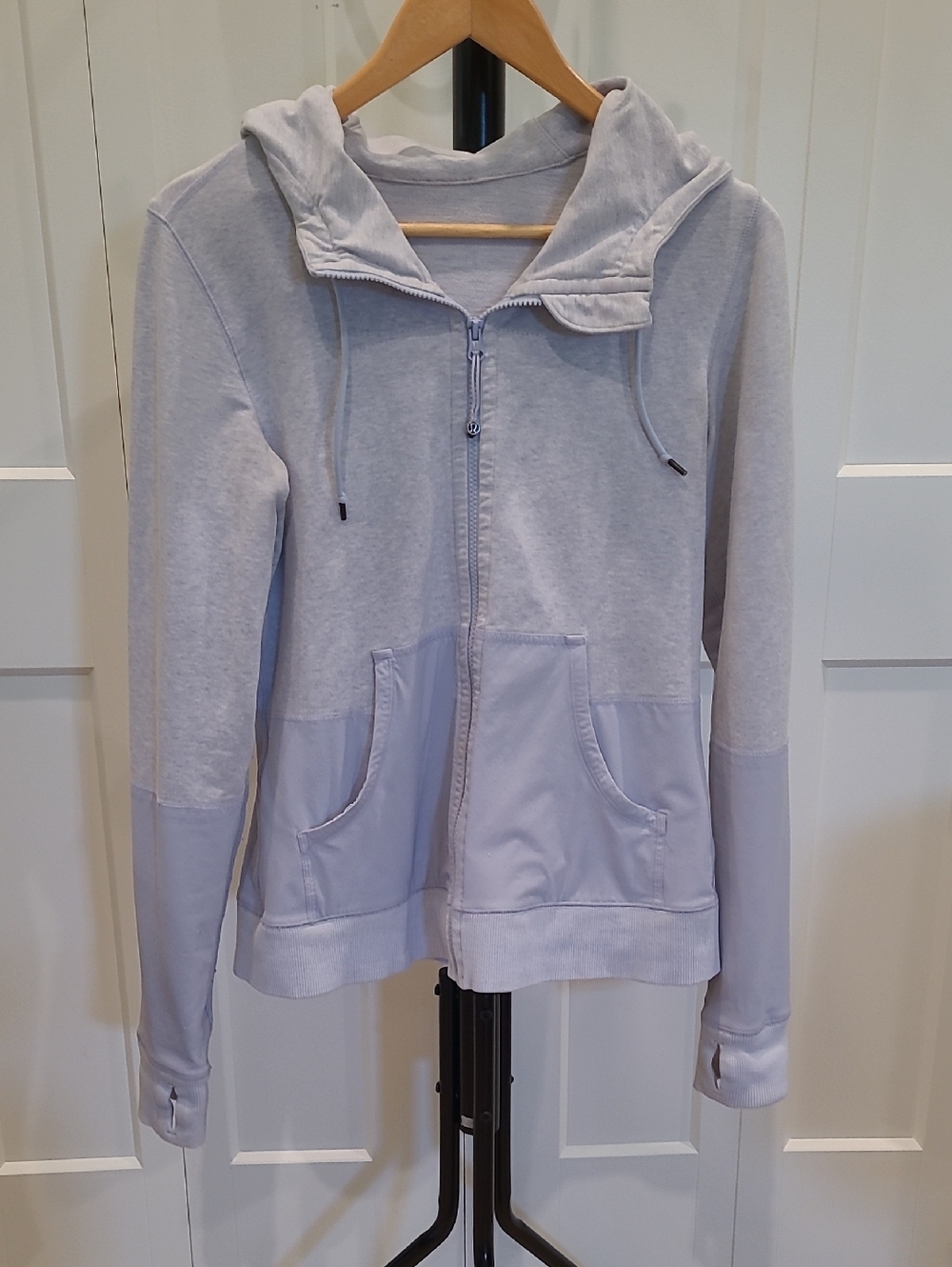 lululemon athletica Light Blue Zip-Up Voyage Hoodie Jacket